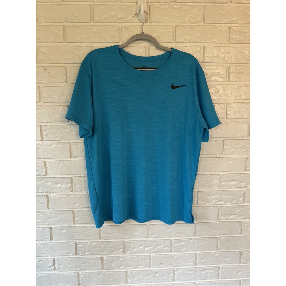 Nike Men's XL  Dri-Fit Superset Crew-Neck Training T-Shirt  in Heathered Blue